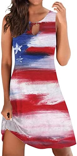 Рокля за жените копчета, Ден на независимостта за жени, Американското рокля на 4 юли, Сарафан в стил Бохо с
