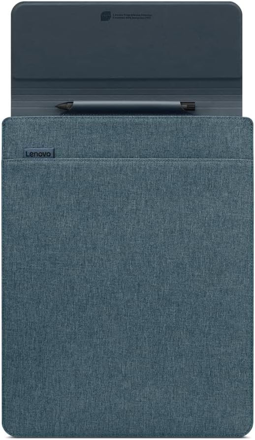 Чанта за лаптоп Lenovo Yoga – 14,5 см – Магнитна закопчалка – Тънък и лек – Произведен от рециклирани материали – Отделен джоб за аксесоари - синьо-Tidal