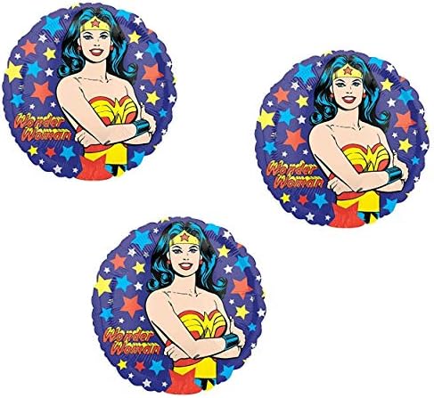 Quali Wonder Woman Super Heroes Party Украса от Майларовой Фолио Въздушно Топка 3ШТ - 18 см ...