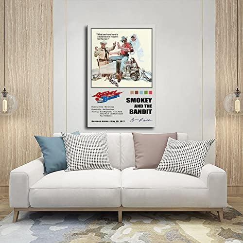 ЙОЛАНЧ Смоуки и Бандит (1977) -Плакат на филма Смоуки и Бандит, Плакат Смоуки и Бандит, Платно, Плакат, монтиран на стената Артистичен Интериор, Принт, Картини за Хол, Сп