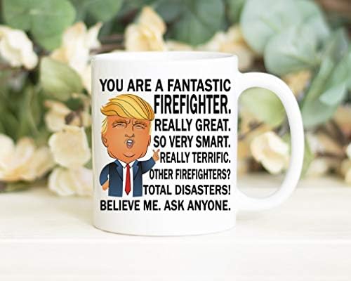 Чаша за Пожарникар, Кафеена Чаша С Забавен Тръмп, Чаша Пожарникар За Мъже 11 грама