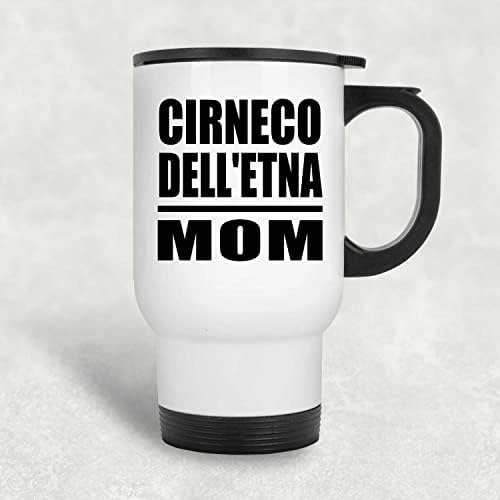 Designsify Cirneco Dell ' etna на Мама, Бялата Пътна Чаша 14 грама, на Изолиран Чаша от Неръждаема Стомана, Подаръци за Рожден Ден, Годишнина, Коледа, Деня на Бащи и Майки