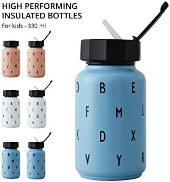 Детска бутилка за вода с писмото модел за училище на 11 Мл | Бутилка за вода със сламен изолация с двойни стени