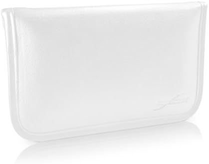 Калъф BoxWave за Huawei Nova 3 (Case by BoxWave) - Луксозен Кожен калъф-месинджър, Дизайн своята практика-плик от изкуствена кожа за Huawei Nova 3 - Цвят Слонова кост, Бял