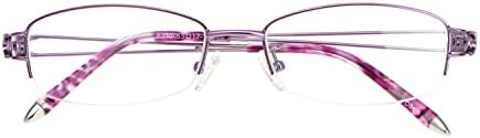 HELES Дамски Очила за четене с една лупа за четене без очила с Антирефлексно UV-покритие за четене точки 53-17-138-Лилаво||Сила +3,00