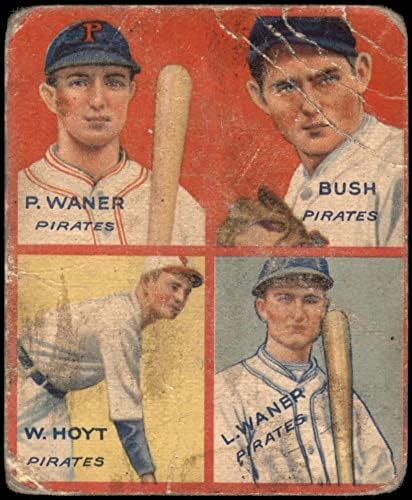 1935 Гуди 4 в 1 Лойд Уэйнер/Пол Уэйнер/ Гай Буш/Уейт Хойт Питсбърг Пайрэтс (Бейзболна картичка) ЧЕСТНО пирати