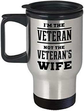 Пътна чаша за пенсиониран ветеран от армията и вмс на Виетнам - Аз съм Ветеран, а не жена ветеран - Уникални