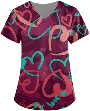 Ризи за Свети Валентин за жени, Дамски Летни Блузи, графични тениски, Дрехи размер плюс Y2k, Удобни Ежедневни