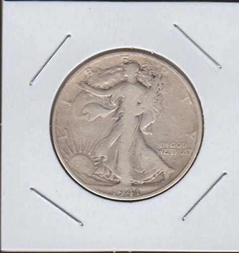 1941 S Liberty Walking (1916-1947) (90% сребро) Полдоллара Много фина работа