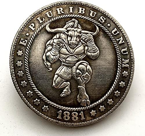 1881 Блуждающая Монета Любима Монета Бик Дявола Възпоменателна Монета Посеребренный Биткоин Монета Айта Щастливата Монета Са Подбрани Монета