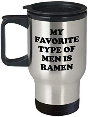Чаша за пътуване с Раменом - Подарък за любителите на Рамена - Подарък с юфка Ramen - любимият Ми тип мъже -