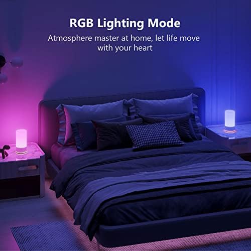Комплект led сензорни лампи EASEMO T6 с настолна лампа M6, Детски нощна светлина RGB цветове, с гладко Затъмняване