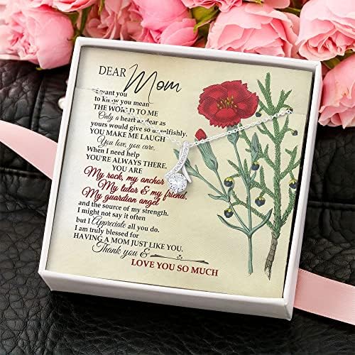 Картичка с послание, Колие ръчна изработка - Колие за мама - Скъпо колие за мама - Подарък в знак на благодарност