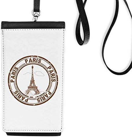 Париж Франция Айфеловата Кула Класически Кънтри Стационарен Телефон В Чантата Си Портфейл Окачен Мобилен Калъф