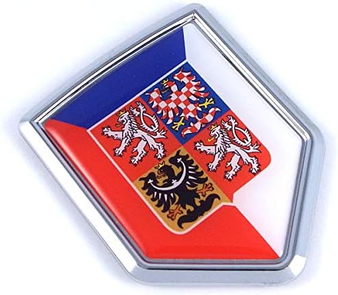 Флаг на Чешката Република Автомобили Хромирана Емблема 3D Стикер На Бронята