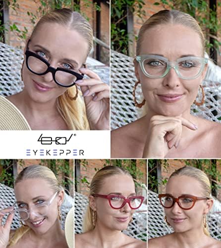 Eyekepper Спестете 10% на 5 опаковки женски очила за четене с формата на полумесец и 4 опаковки големи квадратни