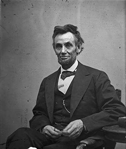 Снимка на Ейбрахам Линкълн - Историческо произведение на изкуството 1865 година - Портрет на Президента на САЩ - (8,5 x 11) - Полуглянцевый