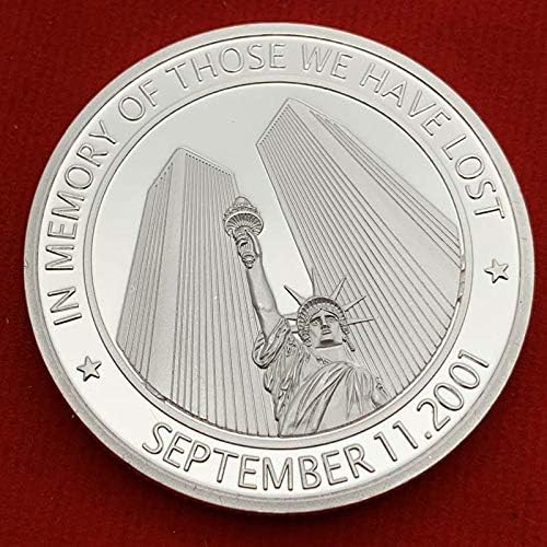 Септември 11.2001 Сувенир Американски герои Коллекционный подарък в памет на тези, които Сме загубили, сребърно покритие Възпоменателна монета