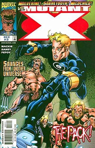 Мутант Х (1-ва серия) #3 VF / NM ; Комиксите на Marvel | Havok Върколак Sabretooth