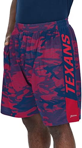 Леки мъжки къси панталони Zubaz NFL с Камуфляжными линии, логото на отбора и Устно знак