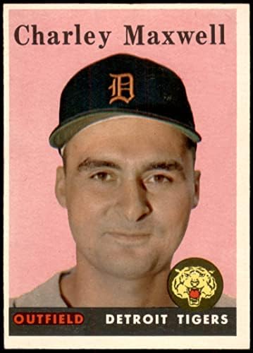 1958 Topps # 380 Чарли Максуел Детройт Тайгърс (Бейзболна картичка) EX Тигри