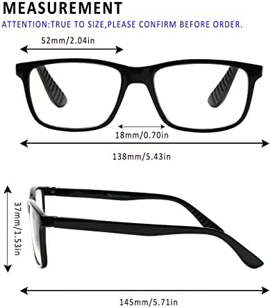 Kerecsen 5 Опаковки Очила за четене за Мъже и Жени, Ридеры с кутия пролетта панти, Модни Очила