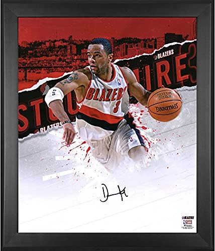 Снимка в рамка с автограф Деймона Стаудамайра Портланд Трейл Блейзърс, с Размери 20 x 24 В центъра на вниманието - Снимки на НБА с автограф