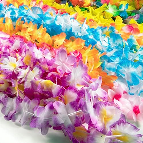 25 Броя Хавайски Lei Колие Тропически Luau Хавайски Цветя Лея Тематични Сувенири за партита Lais Превръзка На