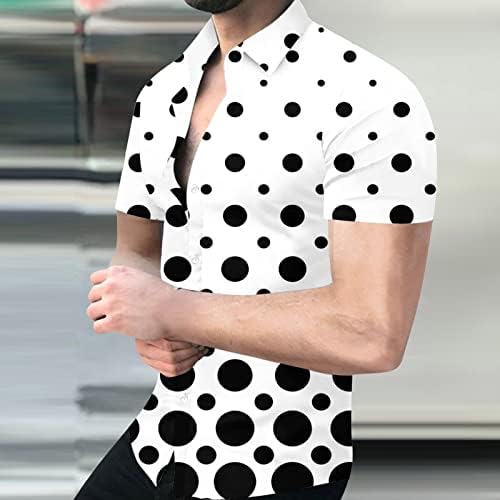 Мъжки Ризи с Копчета, Модни Топове С 3D Принтом и Къс Ръкав, Модерни Панталони, Ризи, Блузи, Геометрична Риза