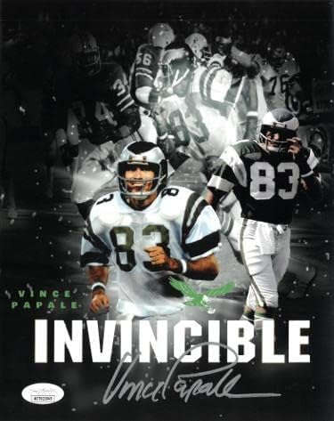 Винс Папале подписа Фотоколлаж Philadelphia Eagles 8x10 - Свидетел на JSA WIT021945 (Invincible) - Снимки на