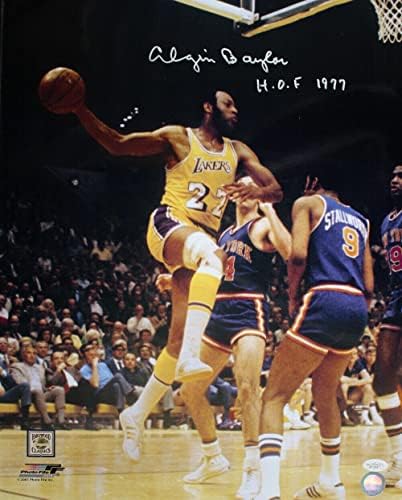 Елджин Бэйлор с автограф /с Автограф на Лос Анджелис Лейкърс 16x20 Снимка HOF JSA 33503 - Снимки на НБА с автограф