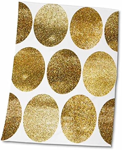 Кърпи 3dRose Ан Мари Baugh - Модели - Златни кръгове - Towels (twl-252982-3)