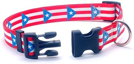 Нашийник и каишка за кучета с Флага Пуерто Рико | Отличен за празници, Специални събития, Фестивали, Дни на
