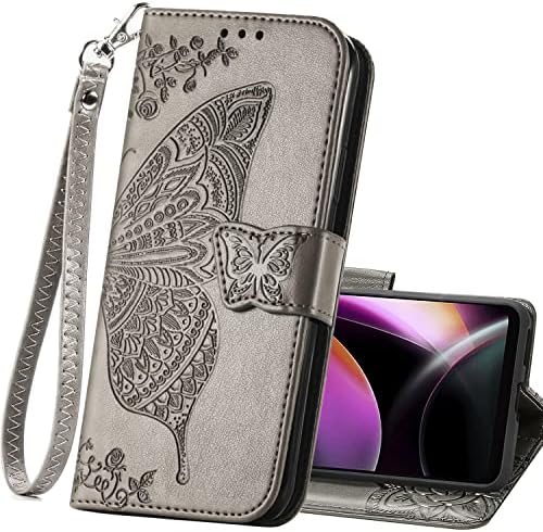 Чанта-портфейл за Мото G 5G 2022, Портфейл от изкуствена кожа, Флип-Защитен Калъф За вашия Телефон, Каишка за