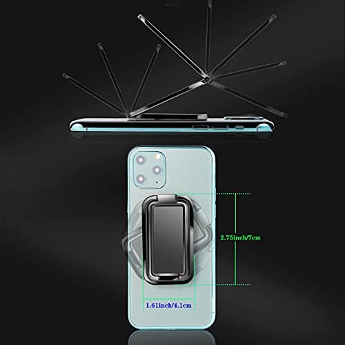 Дръжка-поставка за притежателя на пръстена за телефон SENKEFEI SS - въртене на 360 ° Ултра, сгъваема лека и