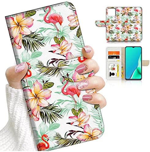 за iPhone 11, Дизайнерски Калъф-портфейл с панти капак за телефон, A24671 Тропически Цветя Палмова Фламинго