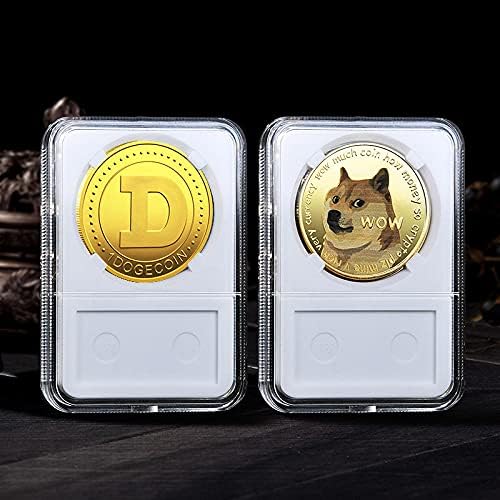 Възпоменателна монета 1 унция Dogecoin Възпоменателна Монета Позлатен Криптовалюта Dogecoin 2021 Лимитированная