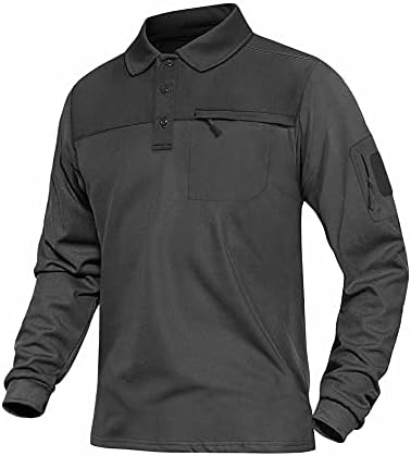 Мъжки тактическа Риза с къси ръкави MAGNIVIT, Пуловер в стил Милитари с дълъг ръкав, Нов Ризи с джобове с цип