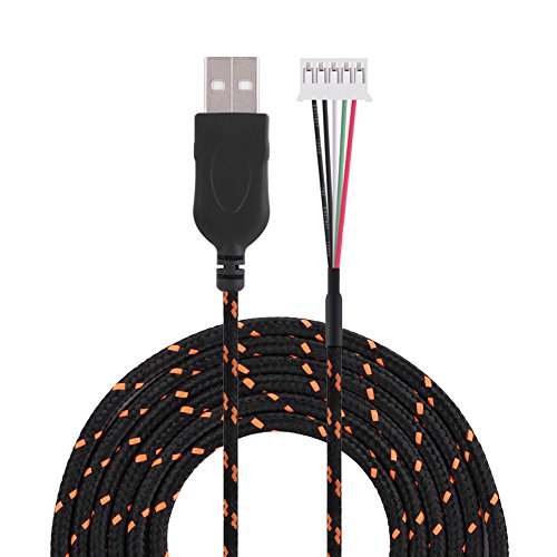 USB-кабелът за мишката Mugast с дължина 2 м /6,56 фута, Подмяна на линия удължител на мишката, с 5-пинов конектор,