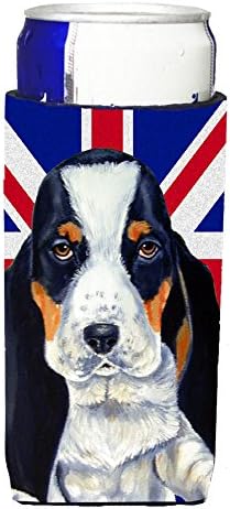 Caroline's Treasures LH9481MUK Басет Куче с английски флаг Union Jack, британски флаг, Ултра-Обнималка за тънки