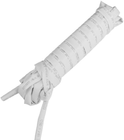 IIVVERR Съотношение 2: 1 на Свиване на тръбата е бяло, полиолефин-диаметър 6 мм с 4 м 13,1 фута (Съотношение