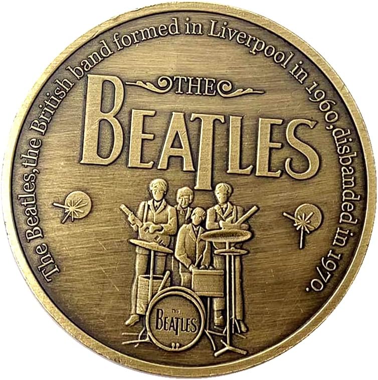 Колекция възпоменателни монети на британската рок група Бийтълс Стара Бронзова Монета Китарист на групата Бийтълс
