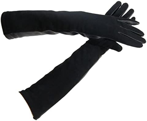 N/A Зимни Дамски Ръкавици от овча кожа, Дамски Ръкавици от естествена кожа, Дамски Велурени и Кожени Дълги Ръкавици