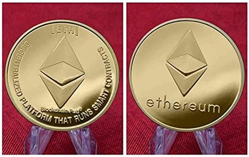 Позлатен/сребърно покритие Възпоменателна Монета Ethereum Ripple Bitcoin TRX Ida Cardano Qtum Iota Bnb Binance