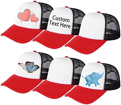 6 Опаковки Детска Окото Шапка на шофьор на камион е САМ сублимационен печат Е бейзболна шапка Шапка Регулируема