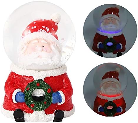 Коледа Снежна Топка, Мини-Топка на Дядо Коледа, Украса от Кристално Кълбо Дядо Коледа, Коледен Декор от Led
