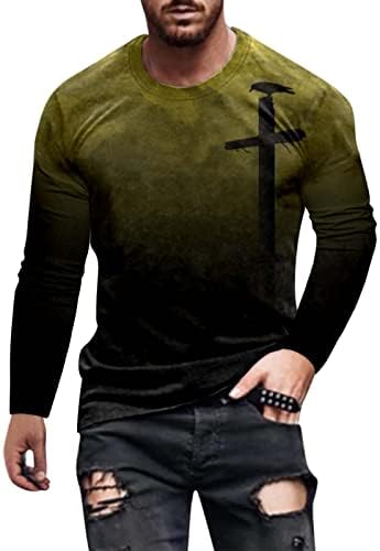 XXZY 2022 Нови Мъжки Тениски, Мъжки Мода Ежедневни Хелоуин Кръгъл Отвор 3D Дигитален Печат Дълга Туника С Дълъг