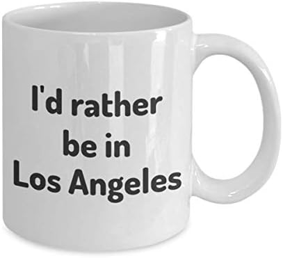 Аз Бих Предпочел Да Е В Лос Анджелис, Чаша Чай, Подарък Пътник, Колега, Приятел, Калифорния Чаша За Пътуване, Подарък