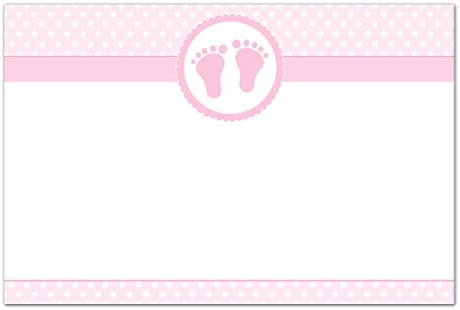 30 Празни пощенски Картички-Покани, Благодарственных Картички Розова Момиче За душата на детето + 30 Бели Пликове