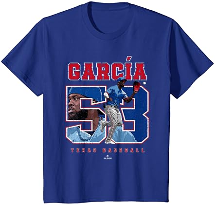 Тениска с номер и портрет на Адолиса García от Техасской МЛБПА